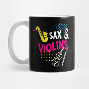 Sax & Violins Orchestra Funny Musician Mug